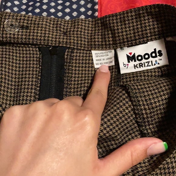 Thrifted/Vintage Houndstooth plaid skirt - Picture 4 of 8